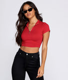 With fun and flirty details, Stylish Zipped Crop Top shows off your unique style for a trendy outfit for the summer season!