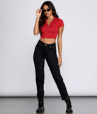 With fun and flirty details, Stylish Zipped Crop Top shows off your unique style for a trendy outfit for the summer season!