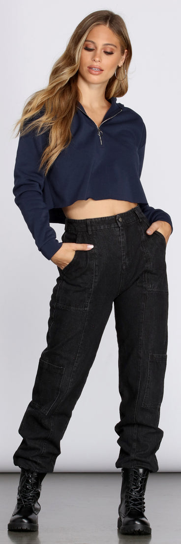 Sporty Spice Cropped Hoodie