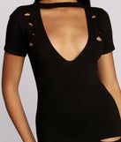 With fun and flirty details, Destructed Mini T Shirt Dress shows off your unique style for a trendy outfit for the summer season!