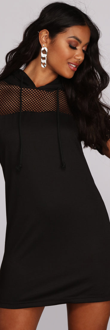 Net Interested Hooded Tunic