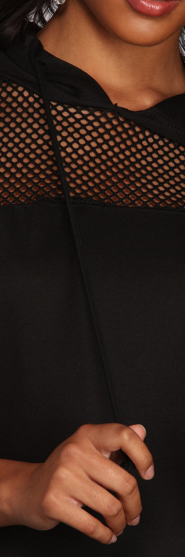 Net Interested Hooded Tunic