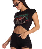 With fun and flirty details, Adventure Screen Cropped Tee shows off your unique style for a trendy outfit for the summer season!