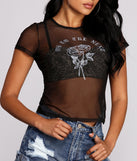 Wild Rose Mesh Top is a trendy pick to create 2023 festival outfits, festival dresses, outfits for concerts or raves, and complete your best party outfits!