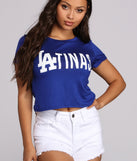 Latinas Crew Neck Graphic Tee