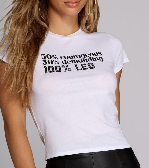 100% Leo Tee Shirt for 2022 festival outfits, festival dress, outfits for raves, concert outfits, and/or club outfits