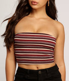 Parallel Lines Striped Tube Top