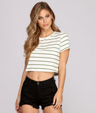 Striped For Style Crop Top