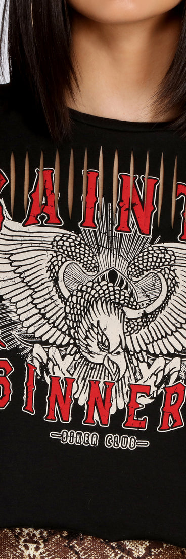 Saints And Sinners Crop Tee