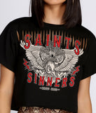 Saints And Sinners Crop Tee