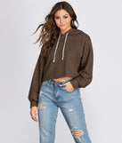 Casually Cozy Cropped Hoodie for 2022 festival outfits, festival dress, outfits for raves, concert outfits, and/or club outfits
