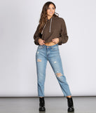 Casually Cozy Cropped Hoodie for 2022 festival outfits, festival dress, outfits for raves, concert outfits, and/or club outfits