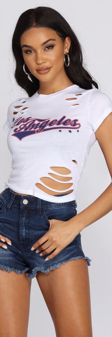 Los Angeles Distressed Graphic Tee