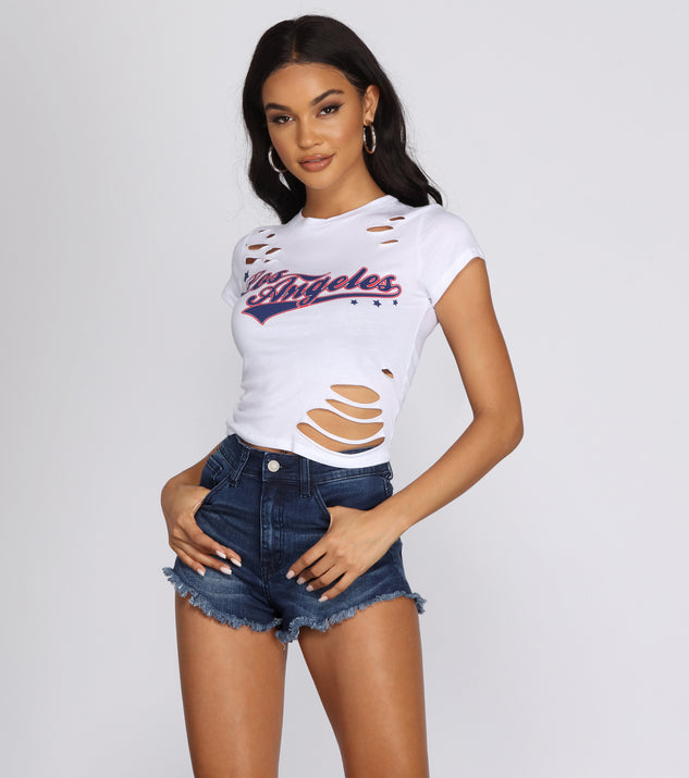 Los Angeles Distressed Graphic Tee