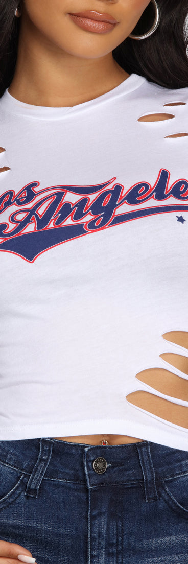 Los Angeles Distressed Graphic Tee