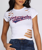 Los Angeles Distressed Graphic Tee
