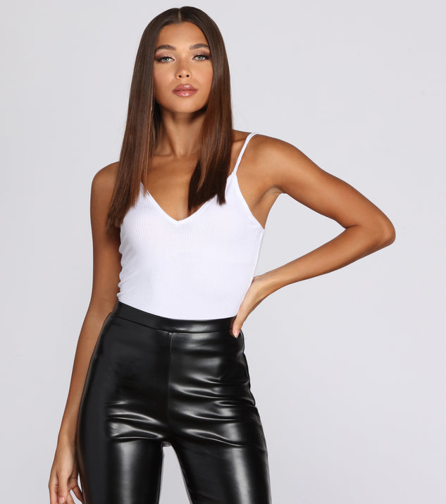 Best Basics Ribbed V Tank