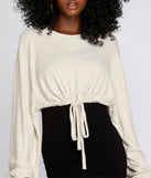 Up And Away Balloon Crop Top