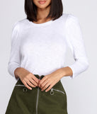On Cloud Nine Puff Sleeve Top