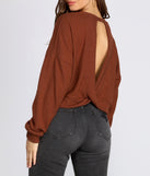 With fun and flirty details, Soft Knit Open Back Top shows off your unique style for a trendy outfit for the summer season!