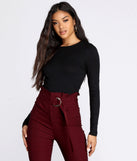 With fun and flirty details, Basic Crew Neck Ribbed Top shows off your unique style for a trendy outfit for the summer season!