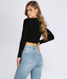 Ribbed Knit Basic Crop Top