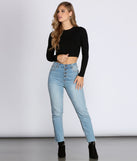 Ribbed Knit Basic Crop Top