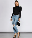 Feeling Basic In Knit Top