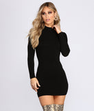 With fun and flirty details, Ribbed Knit Mock Neck Mini Dress shows off your unique style for a trendy outfit for the summer season!