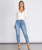 Button Up Henley Crop Top