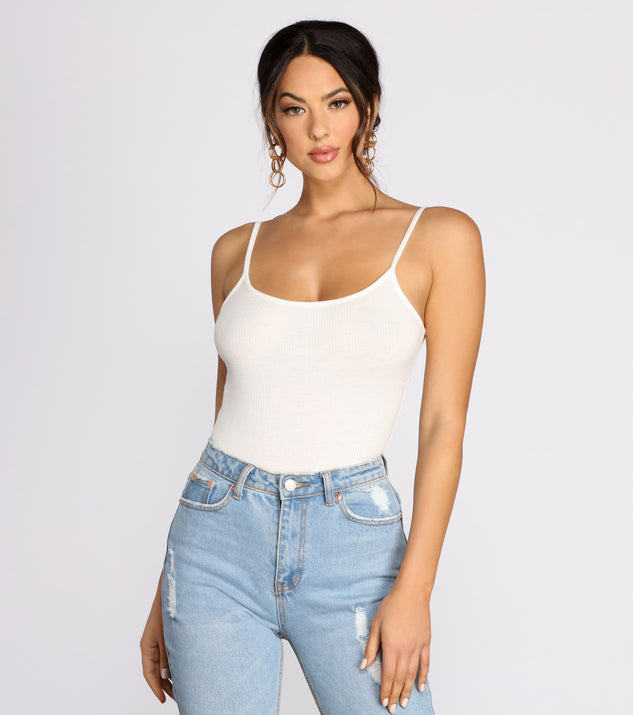 With fun and flirty details, Basic Ribbed Knit Bodysuit shows off your unique style for a trendy outfit for the summer season!
