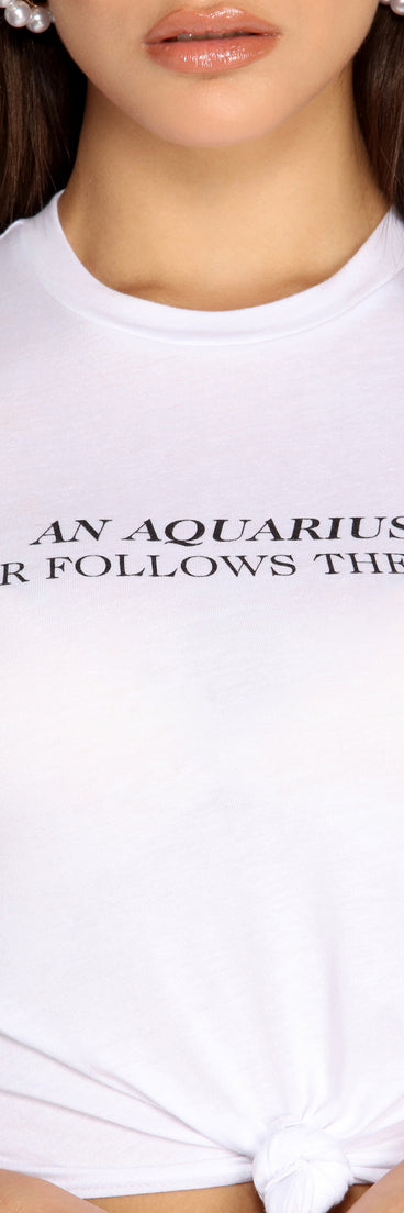 With fun and flirty details, Rule Breaker Aquarius Graphic Tee shows off your unique style for a trendy outfit for the summer season!