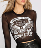 Genuine Riders Mesh Crop Top is a trendy pick to create 2023 festival outfits, festival dresses, outfits for concerts or raves, and complete your best party outfits!