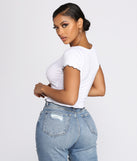 With fun and flirty details, Lucky You Knit Cropped Top shows off your unique style for a trendy outfit for the summer season!