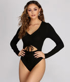 With fun and flirty details, Ruched Front Cut Out Bodysuit shows off your unique style for a trendy outfit for the summer season!