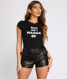 With fun and flirty details, Bad As I Wanna Be Tee shows off your unique style for a trendy outfit for the summer season!