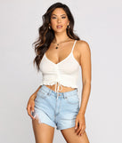 Get A Cute 'Fit In Knit Cropped Tank is a fire pick to create 2023 festival outfits, concert dresses, outfits for raves, or to complete your best party outfits or clubwear!