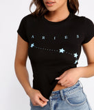 With fun and flirty details, Aries Star Graphic Tee shows off your unique style for a trendy outfit for the summer season!
