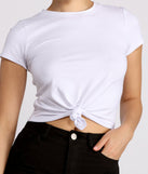 With fun and flirty details, Knot So Basic Crop Top shows off your unique style for a trendy outfit for the summer season!
