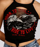 Ride to Live Graphic Tee is a trendy pick to create 2023 festival outfits, festival dresses, outfits for concerts or raves, and complete your best party outfits!