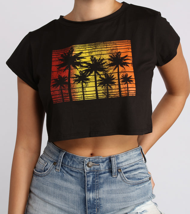 With fun and flirty details, Watch the Sunset Crop Top shows off your unique style for a trendy outfit for the summer season!
