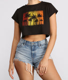 With fun and flirty details, Watch the Sunset Crop Top shows off your unique style for a trendy outfit for the summer season!