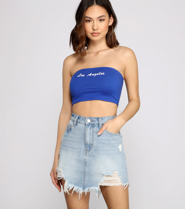 With fun and flirty details, Los Angeles Tube Top shows off your unique style for a trendy outfit for the summer season!