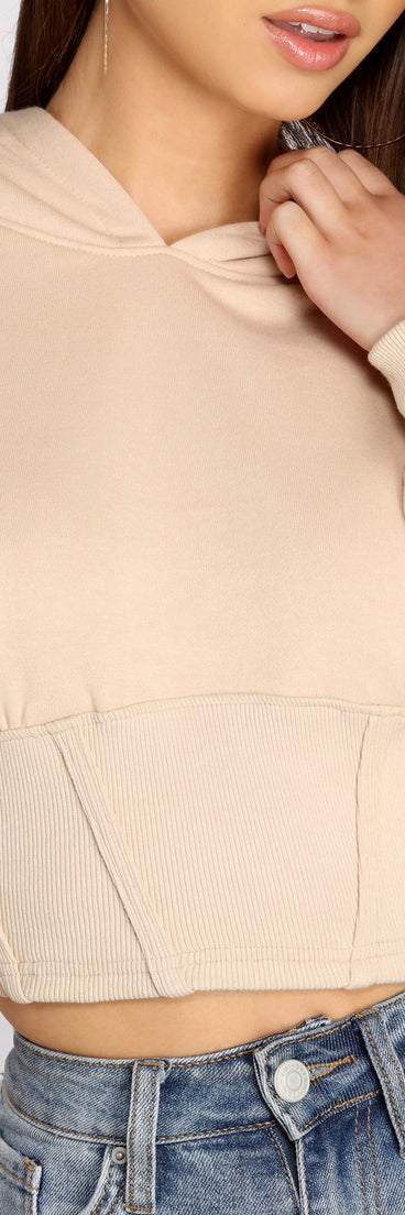 With fun and flirty details, Casual Corset Hoodie shows off your unique style for a trendy outfit for the summer season!