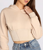 With fun and flirty details, Casual Corset Hoodie shows off your unique style for a trendy outfit for the summer season!