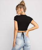 With fun and flirty details, On The Road Graphic Crop Top shows off your unique style for a trendy outfit for the summer season!