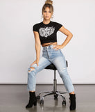 With fun and flirty details, On The Road Graphic Crop Top shows off your unique style for a trendy outfit for the summer season!
