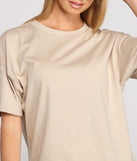 With fun and flirty details, Feeling Basic Crew Neck Tee shows off your unique style for a trendy outfit for the summer season!