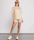 With fun and flirty details, Feeling Basic Crew Neck Tee shows off your unique style for a trendy outfit for the summer season!