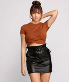 With fun and flirty details, Crossover Chic Crop Top shows off your unique style for a trendy outfit for the summer season!